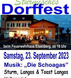 Stürmisches Dorffest in Eisenberg